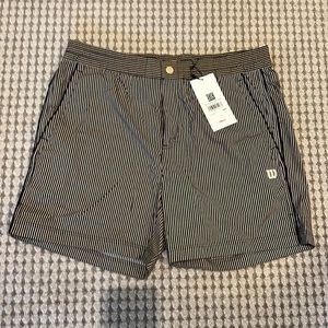 Mens Wilson Tennis Volley Striped Shorts NWT